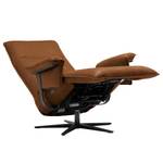 Relaxfauteuil Kesse antieke leerlook - Textielmix Bulan: Kameelkleurig