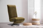 Relaxfauteuil Barhal antieke leerlook - Textielmix Bulan: Moss