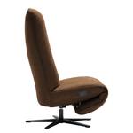 Fauteuil relax Barhal Aspect cuir vieilli - Tissu composite Bulan: Tabac