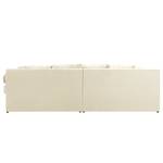 Ecksofa Naomi Samt Onoli: Creme - Longchair davorstehend links