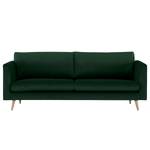 3-Sitzer Sofa Kayena Samt - Samt Sadia: Antikgrün - Buche Hell