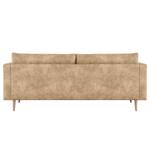 3-Sitzer Sofa Kayena Antiklederlook - Microfaser Priya: Beige - Buche Hell