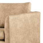 3-Sitzer Sofa Kayena Antiklederlook - Microfaser Priya: Beige - Buche Hell