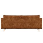 3-Sitzer Sofa Kayena Antiklederlook - Microfaser Priya: Cognac - Buche Hell