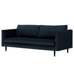 3-Sitzer Sofa Kayena Samt - Samt Sadia: Dunkelblau - Schwarz