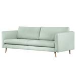 3-Sitzer Sofa Kayena Bouclé - Bouclé Stoff Eurona: Himmelblau - Buche Hell