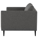 3-Sitzer Sofa Kayena Webstoff - Webstoff Lark: Dunkelgrau - Schwarz