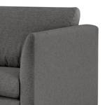 3-Sitzer Sofa Kayena Webstoff - Webstoff Lark: Dunkelgrau - Schwarz