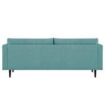 3-Sitzer Sofa Kayena Webstoff - Webstoff Lark: Petrol - Schwarz