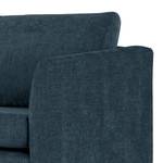 3-Sitzer Sofa Kayena Webstoff - Webstoff Cieli: Dunkelblau - Chrom glänzend