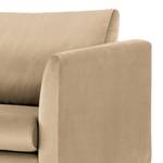 3-zitsbank Kayena fluweel - Velours Sadia: Beige - Zwart