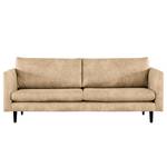 3-Sitzer Sofa Kayena Antiklederlook - Microfaser Priya: Beige - Schwarz