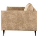 3-Sitzer Sofa Kayena Antiklederlook - Microfaser Priya: Beige - Schwarz