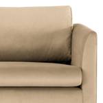 3-Sitzer Sofa Kayena Samt - Samt Sadia: Beige - Chrom glänzend