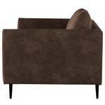 3-Sitzer Sofa Kayena Antiklederlook - Microfaser Priya: Dunkelbraun - Schwarz