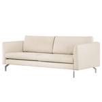 3-Sitzer Sofa Kayena Bouclé - Bouclé Stoff Eurona: Beige - Chrom glänzend