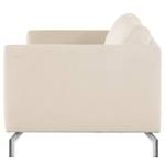 3-Sitzer Sofa Kayena Bouclé - Bouclé Stoff Eurona: Beige - Chrom glänzend