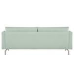 3-Sitzer Sofa Kayena Bouclé - Bouclé Stoff Eurona: Himmelblau - Chrom glänzend