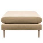 Gestoffeerde hocker Kayena fluweel - Velours Sadia: Beige - Licht beukenhout