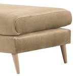 Panca e pouf Kayena velluto - Velluto Sadia: beige - Faggio chiara