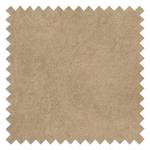 Hockerbank Kayena fluweel - Velours Sadia: Beige - Licht beukenhout