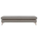 Banc repose-pieds Kayena Tissu - Velours Lark: Marron gris - Hêtre clair