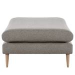 Banc repose-pieds Kayena Tissu - Velours Lark: Marron gris - Hêtre clair