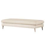 Banc repose-pieds Kayena Bouclé - Tissu Bouclé Eurona: Beige - Hêtre clair