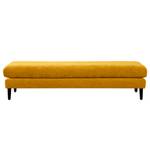 Banc repose-pieds Kayena Tissu - Tissu Cieli: Jaune moutarde - Noir