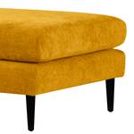 Banc repose-pieds Kayena Tissu - Tissu Cieli: Jaune moutarde - Noir