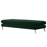 Banc repose-pieds Kayena Velours - Velours Sadia: Vert vieilli - Hêtre clair