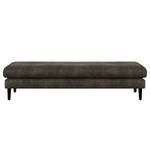 Banc repose-pieds Kayena Aspect cuir vieilli - Microfibre Priya: Anthracite - Noir