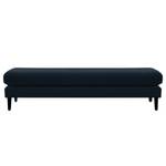 Banc repose-pieds Kayena Velours - Velours Sadia: Bleu foncé - Noir