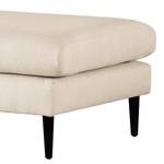 Banc repose-pieds Kayena Bouclé - Tissu Bouclé Eurona: Beige - Noir