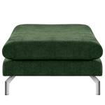 Banc repose-pieds Kayena Tissu - Tissu Cieli: Vert foncé - Chrome brillant