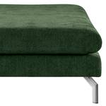 Banc repose-pieds Kayena Tissu - Tissu Cieli: Vert foncé - Chrome brillant