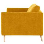 2-Sitzer Sofa Kayena Webstoff - Webstoff Cieli: Senfgelb - Buche Hell