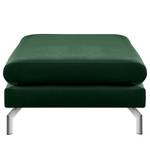 Banc repose-pieds Kayena Velours - Velours Sadia: Vert vieilli - Chrome brillant