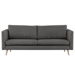 2-Sitzer Sofa Kayena Webstoff - Webstoff Lark: Dunkelgrau - Buche Hell