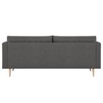 2-Sitzer Sofa Kayena Webstoff - Webstoff Lark: Dunkelgrau - Buche Hell