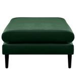 Banc repose-pieds Kayena Velours - Velours Sadia: Vert vieilli - Noir