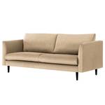 2-Sitzer Sofa Kayena Samt - Samt Sadia: Beige - Schwarz