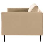 2-Sitzer Sofa Kayena Samt - Samt Sadia: Beige - Schwarz