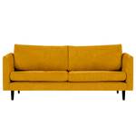 2-Sitzer Sofa Kayena Webstoff - Webstoff Cieli: Senfgelb - Schwarz