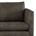 2-Sitzer Sofa Kayena Antiklederlook - Microfaser Priya: Anthrazit - Schwarz