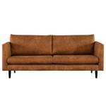 2-Sitzer Sofa Kayena Antiklederlook - Microfaser Priya: Cognac - Schwarz