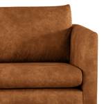 2-Sitzer Sofa Kayena Antiklederlook - Microfaser Priya: Cognac - Schwarz