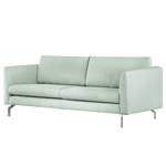 2-Sitzer Sofa Kayena Bouclé - Bouclé Stoff Eurona: Himmelblau - Chrom glänzend