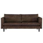 2-Sitzer Sofa Kayena Antiklederlook - Microfaser Priya: Dunkelbraun - Schwarz