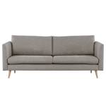 2-Sitzer Sofa Kayena Webstoff - Webstoff Lark: Braungrau - Buche Hell